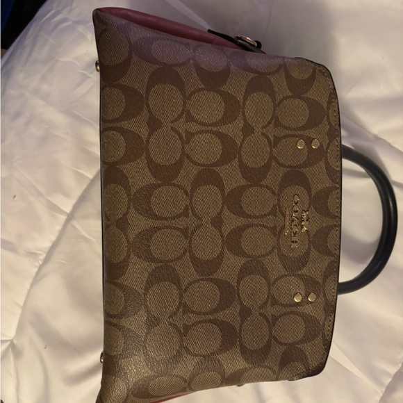 Coach Tan and Brown Signature Satchel - Picture 3 of 9